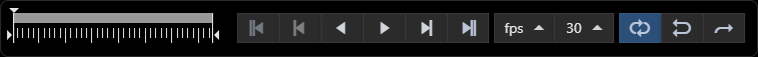 Move your pointer to the cine speed indicator in the series toolbar to open the advanced cine toolbar.